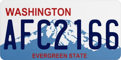 WA license plate AFC2166