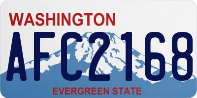 WA license plate AFC2168