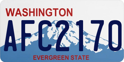 WA license plate AFC2170
