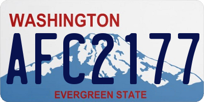 WA license plate AFC2177