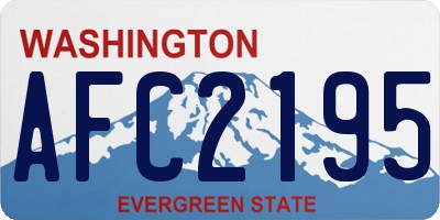 WA license plate AFC2195