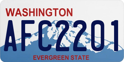 WA license plate AFC2201