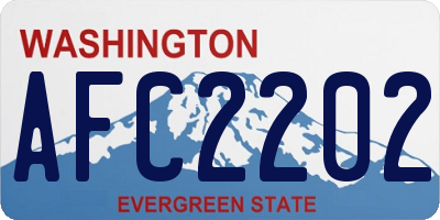 WA license plate AFC2202