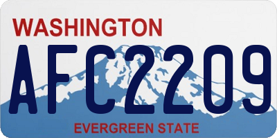 WA license plate AFC2209