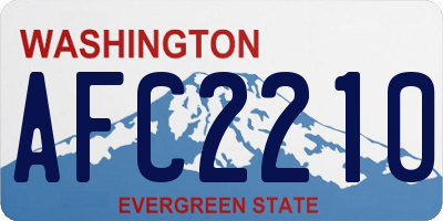 WA license plate AFC2210