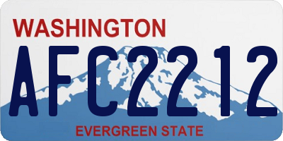WA license plate AFC2212
