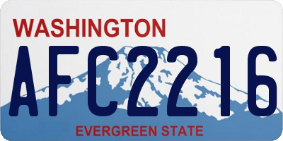 WA license plate AFC2216
