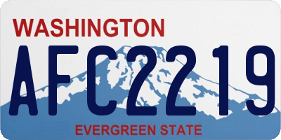 WA license plate AFC2219