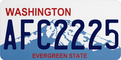 WA license plate AFC2225