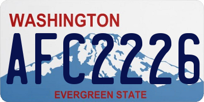 WA license plate AFC2226