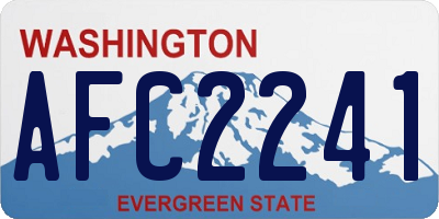 WA license plate AFC2241