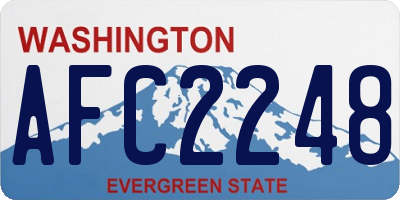 WA license plate AFC2248