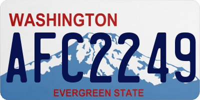 WA license plate AFC2249