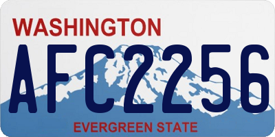 WA license plate AFC2256