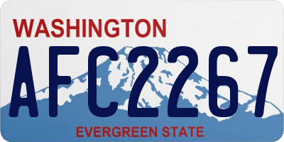 WA license plate AFC2267