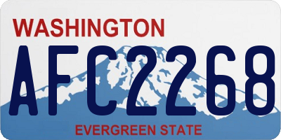 WA license plate AFC2268