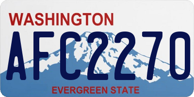 WA license plate AFC2270