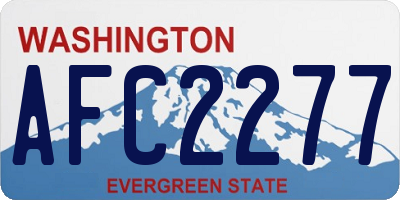 WA license plate AFC2277