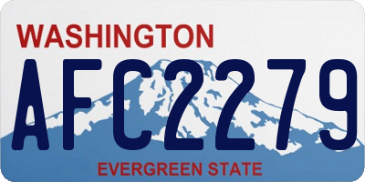WA license plate AFC2279