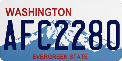 WA license plate AFC2280