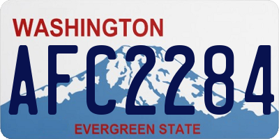 WA license plate AFC2284