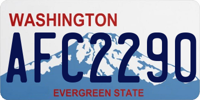 WA license plate AFC2290