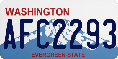 WA license plate AFC2293