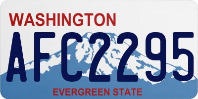 WA license plate AFC2295
