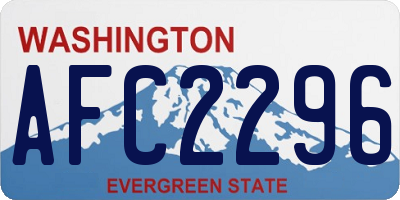 WA license plate AFC2296