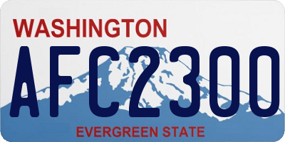 WA license plate AFC2300