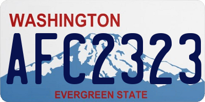 WA license plate AFC2323