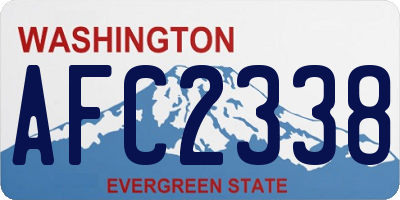 WA license plate AFC2338