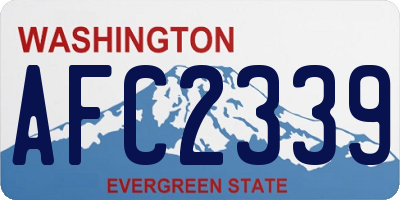 WA license plate AFC2339
