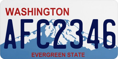 WA license plate AFC2346