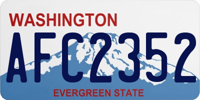 WA license plate AFC2352