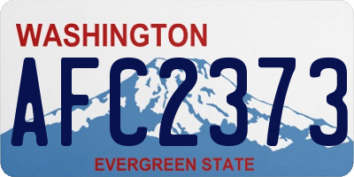 WA license plate AFC2373