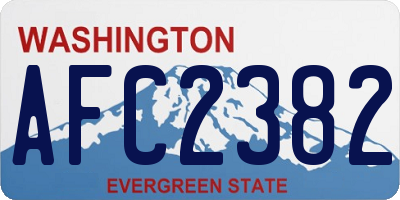 WA license plate AFC2382