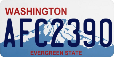 WA license plate AFC2390