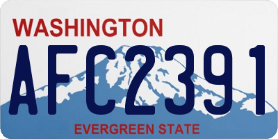 WA license plate AFC2391