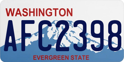 WA license plate AFC2398