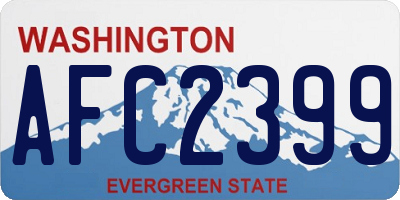 WA license plate AFC2399