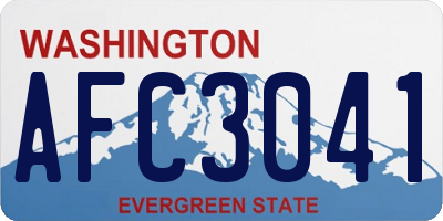 WA license plate AFC3041