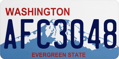 WA license plate AFC3048