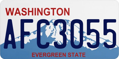 WA license plate AFC3055