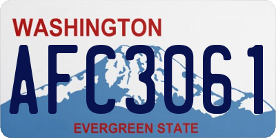 WA license plate AFC3061
