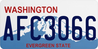 WA license plate AFC3066