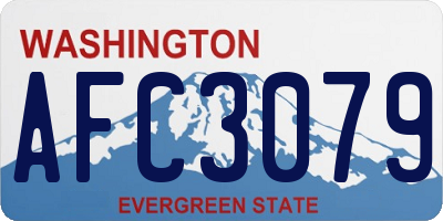 WA license plate AFC3079