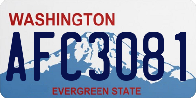 WA license plate AFC3081