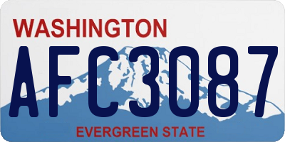 WA license plate AFC3087