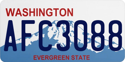 WA license plate AFC3088